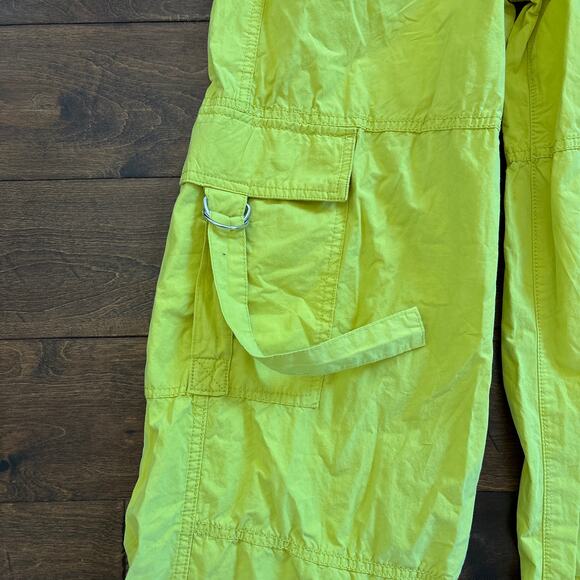 NWT Wild Fable Pull On Elastic Waist Wide Leg Cargo Pants Yellow Women's Size S - Picture 4 of 12